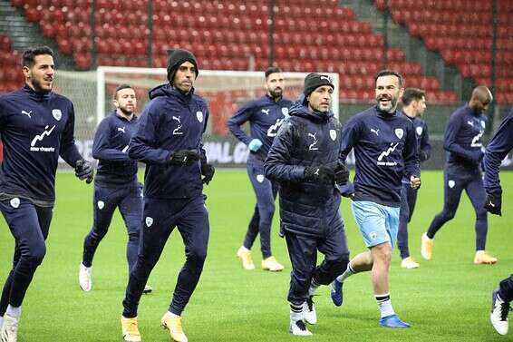 שחקני הנבחרת באימון המסכם בסלובקיה. צילום: ההתאחדות לכדורגל